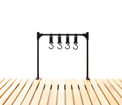 China Useful Cutlery Rack Portable One Layer Cutlery Storage Rack Aluminum Alloy Hook Storage Rack Camping Tableware Storage Rack for Outdoor for sale