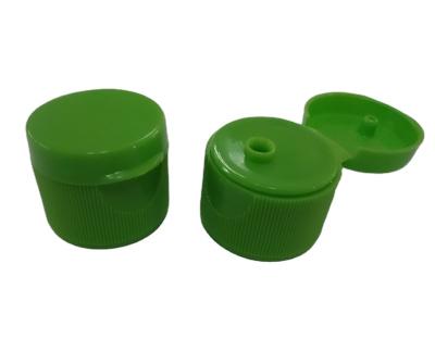 China Non Spill Green Color 28 410 Stripes Flip Top Cap For Lotion Bottle for sale