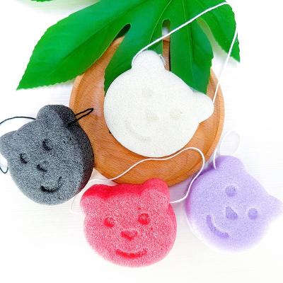 China All Natural Baby Bath All Natural Compostable Bear Shape Konjac Sponge for sale