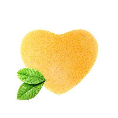 China All Natural Hot Sale 100% Natural Heart Shape Rose Face Konjac Cleansing Sponge for sale