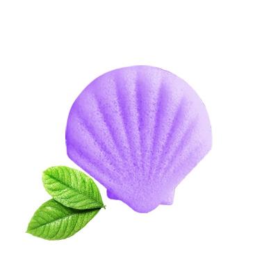 China All Natural OEM Shell Shape Organic Natural Soft Facial Wash Cleansing Sponge Customized Face Konjac Sponge with Box for sale