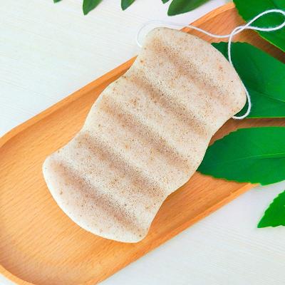 China All Natural Private Label Best Quality Biodegradable Natural Exfoliating Coconut Walnut scrubber konjac sponge for face and body cleaning for sale