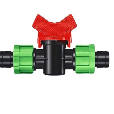 China Connecting for drip tape or other water pipe mini greenhouse irrigation system irrigation valve for 16mm drip tape drip irrigation system for sale