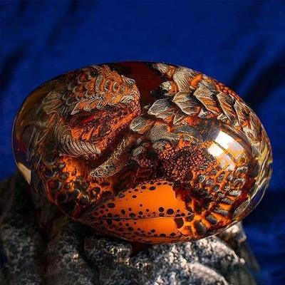 China Creative Resin Lava Dragon Egg from China Souvenir Crystal Transparent Dino Egg Sculpture for sale