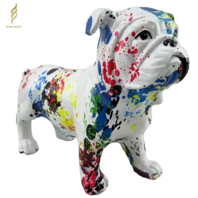 China China Custom Design Home Decoration Resin Dog Statue Graffiti French Bulldog Statue for sale