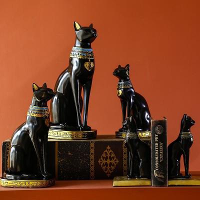 China Egyptian Goddess Cat Decorative Europe Ornaments Creative Home Resin Bastet Statue for sale