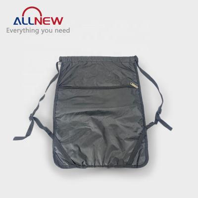 China Custom Full Color Waterproof Logo Nylon Draw String Bag Webbing Backpack Recycled Waterproof 420D Polyester Drawstring Bag With Zipper Pocket for sale