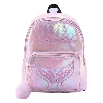 China Small Toddler Laser Mermaid Little Kid Holographic Shiny Backpacks Stylish Anti-theft Backpack Custom Preschool Bag For Girls for sale