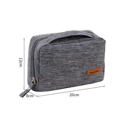 China Fashion 300D 2 Tone Fashion Large Toiletry Bag Makeup Lady Bags Zipper Pouch Durable Multifunctional Cable Running Organizer Cosmetic Bag for sale