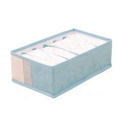 China 6 Viable Current Collapsible Cube Box Hamper Storage Bins In Grids Suede Fabric Underwear Storage Organizers With Dividers for sale