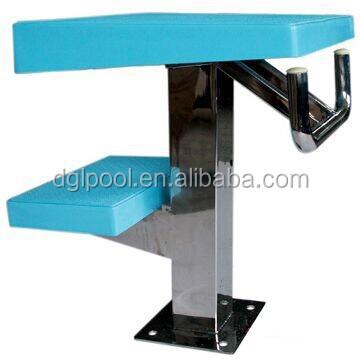 China Fiberglass+ S.S Professional Competition Standard Two Stage Pool Starting Block For Sale for sale