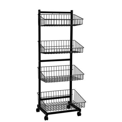 China 4 Tier Supermarket Store Fixtures Racks Grocery Gondola Shelving for sale