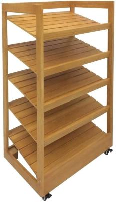 China Wooden Supermarket Racks Display Double Sided Gondola Shelving for sale