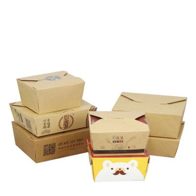 Китай 2021 Disposable / Recyclable Kraft Paper Box Disposable Eco Friendly Tableware Portable Lunch Box продается