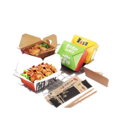 중국 Wholesale Disposable Stock 1000ml Paper Lunch Box China Packaging 판매용