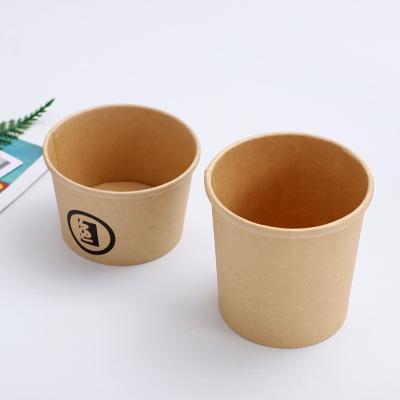 China Wholesale Disposable Accept Custom Printing Disposable Kraft Paper Salad Bowl Salad Packaging Box for sale