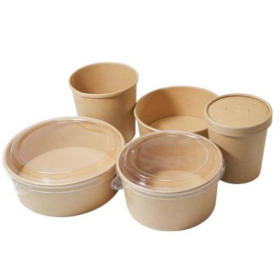 China Food Grade Eco Food Container Rice Wrapping Paper Disposable Biodegradable Paper Soup Bowl for sale