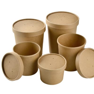 Chine Eco Friendly Disposable Takeaway Food Container Wrapping Paper Rolls Soup Hot Cup à vendre