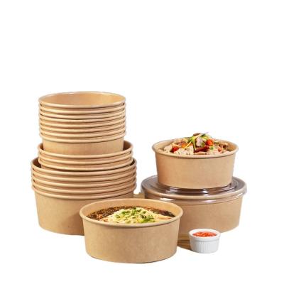 Chine Food Grade Eco Friendly Disposable Biodegradable Paper Takeout Bowl à vendre