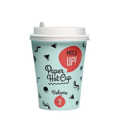 Cina China Disposable Largest Manufacturer Disposable Hot Pla Coffee 8oz Paper Cups With Logo Paper Coffee in vendita