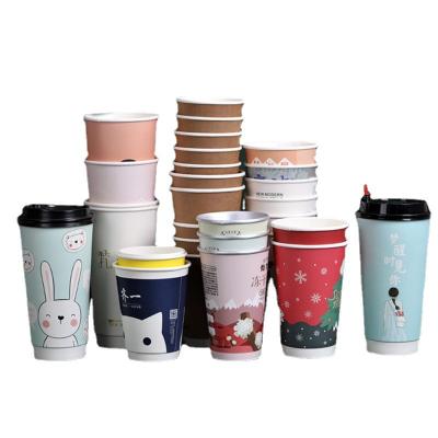 Cina Environmental friendly logo and printed design gold stamping paper disposable paper coffee cup in vendita