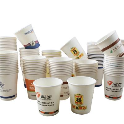 China Disposable Customizable Single Wall Pe Coated Logo Disposable Paper Coffee Cup for sale