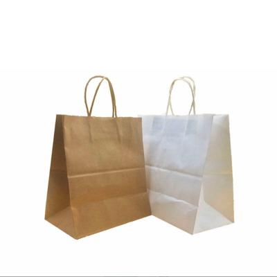 China Disposable Gift Bags Packaging Brown Kraft Paper Shopping Printed Logo Personalized Retail Brown for sale