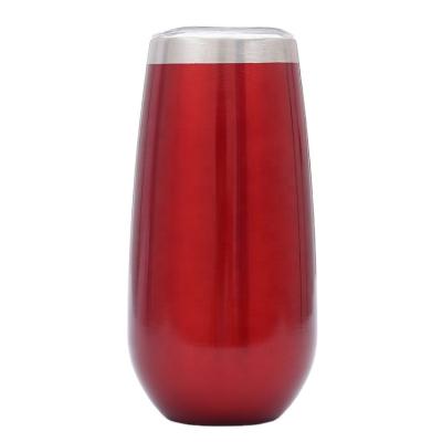 China Sustainable Customized Vacuum Insulated 6oz Egg Shape Hot Sale Double Wall Wine Beer Tumbler for sale