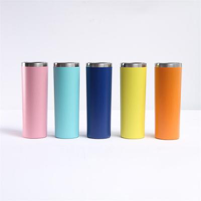 China Sustainable Wholesale Skinny Straight Double Wall Stainless Steel Mug Sublimation Tumbler for sale