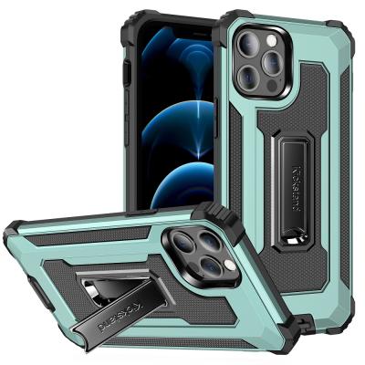 China Military Grade Armor TPU Cover Protective Phone Case Sublimation Mobile Cases with Metal Kickstand Case for iphone 12 pro phone IZ-002 for sale