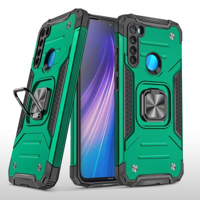 China 2 in 1 cell phone protector case for redmi note 8 case with magnetic back bracket 360 rotatable car SZ-003 for sale