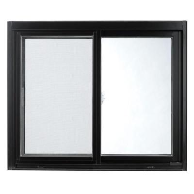 China Factory Price Magnetic Aluminum Frame Screen Tempered Glass Panel Double Sliding Window Design for sale