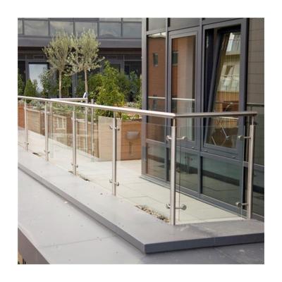 China Modern Cheap Post Deck Railings Stainless Steel Tempered Glass Glass Railings for sale