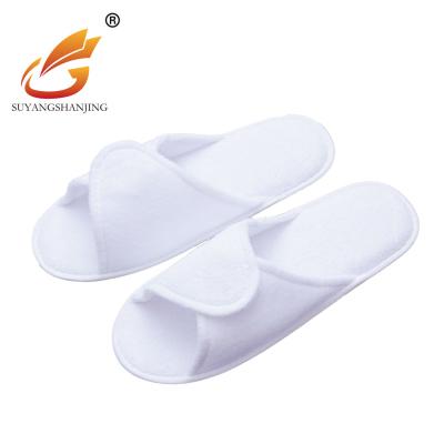 China Wholesale Terry Personalized Unisex White Cheap Custom Spa Hotel Slipper Made in China for sale