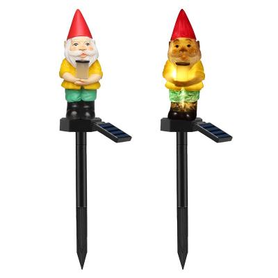 China 2021 New Item Solar Powered LED Landscape Outdoor Waterproof Lamp Santa Claus Christmas Garden Stake Light for sale