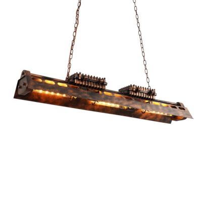 China Hot Amazon Sale Steampunk Wrought Iron Kitchen Chest Bar LED Vintage Chandelier Industrial Steel Creative Ceiling Lamp Pendant Light for sale