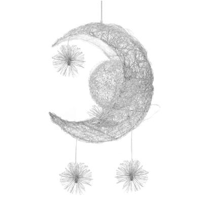 China Hot Selling Amazon Art Kitchen Star Aluminum Modern Bedroom Lamp Decorative Creative Fairy Chandelier Led Moon Pendant Light for sale