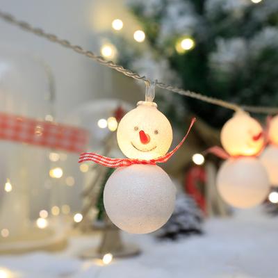 China 2021new Abs+pvc Year Decor 3meter 20Leds USB Battery Operated String Santa Claus Led String Fairy Lights Light Christmas Snowman for sale