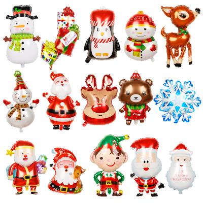 China New Year Cartoon Series Aluminum Foil Balloons Christmas Theme Party Stage Decoration Balloons Toy Christmas Gift for sale