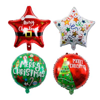 China Foil foil 18 inch of 2022 Happy New Year and Christmas foil balloons Christmas party scene decoration balloon supplies for sale