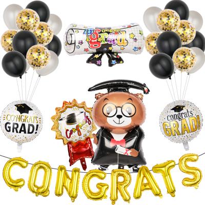 China Foil Foil Congratulations Graduation Congratulations Balloons Places Kids Back To School Balloons Photography Backdrop Graduation Snapshot Graduate for sale