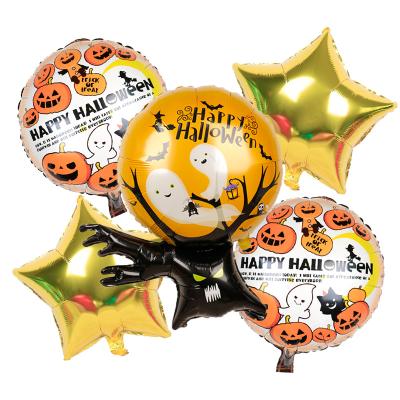 China Happy Halloween Foil Balloon Sets Funny Toy Cartoon Balloon Halloween Scene Kids Horror Decoration Balloon Supplies for sale