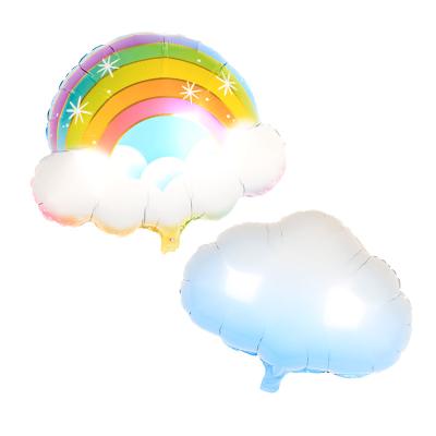 China Foil 57*50CM Foil Rainbow White Cloud Foil Balloon Baby Shower Kids Happy Birthday Party Stage Decoration Balloon Supplies Game for sale