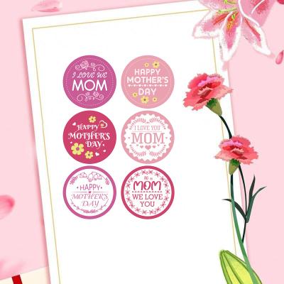 China 16pcs Decorative Bag Copper Gift Stickers Mother's Day Seal Tags Self Adhesive Stickers Mom Party DIY Birthday Gift Decor For Mom for sale