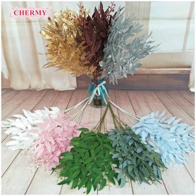 China Spring Willow Breath Timeless Willow Leaves silk bundle for wedding decor for sale