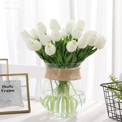 China Natual Touch & eco-friendly & fashional FREE SAMPLE hot sale artificial Mini Tulip Fake Flowers pu for home decor for sale