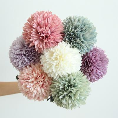 China Natual Touch & eco-friendly & fashional FREE SAMPLE artificial flower wholesale simulation silk dandelion for wedding decoration for sale