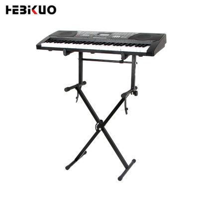 China Heavy duty keyboard /electric piano HEBIKUO Q-50 iron +plastic double keyboard stand for sale