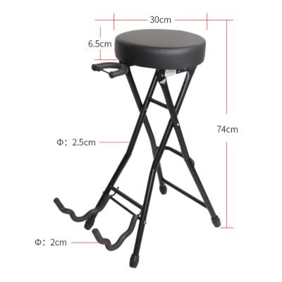 China Hot Sale MA81 HEBIKUO Black 74cm Height Folding Guitar Stool, MA81 Guitar Playing Stool for sale