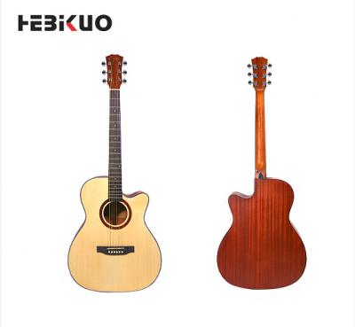 China High Quality E40-111/112 Guitar Cutaway Form 40 Inch Sapele Matte Acoustic Guitar for sale